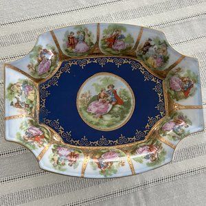 Rare Victorian/Colonial Courting Couple Isco Japan – Handpainted Dish